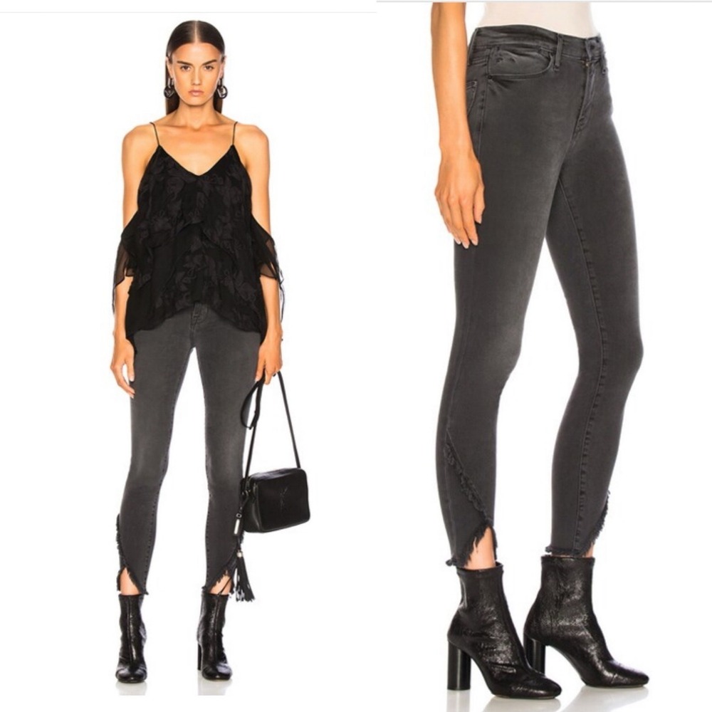 FRAME Quinby Le High Skinny Asymmetrical Fray Size 27